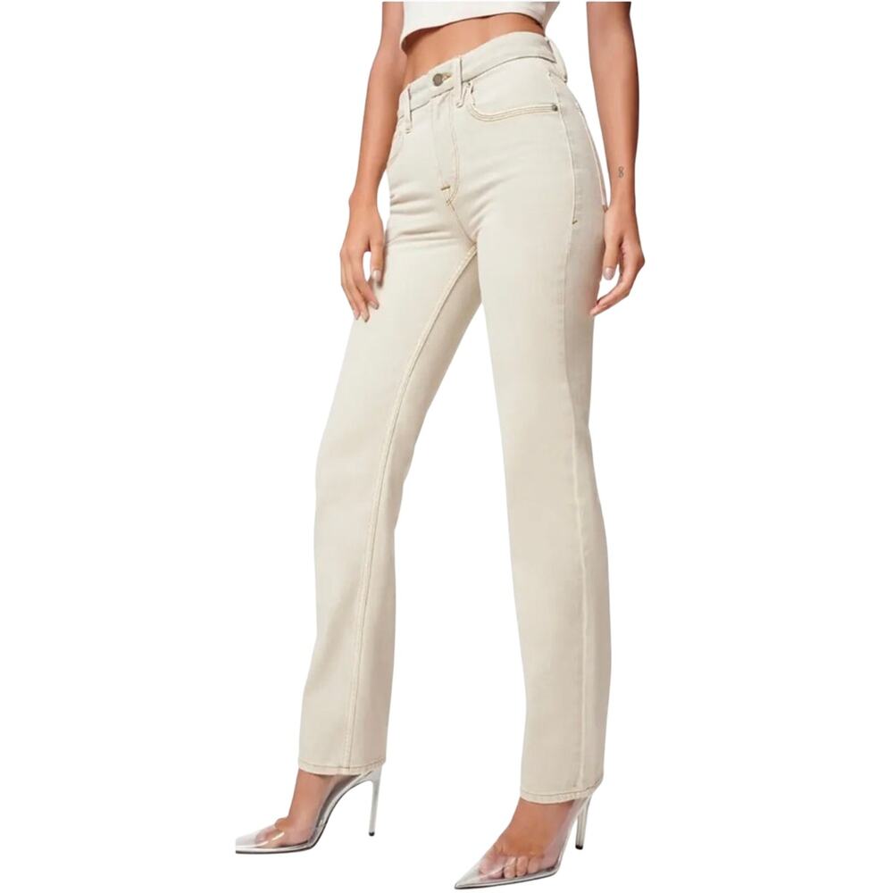 NWT Good American Good 90's Icon Jeans in Bone Size 8